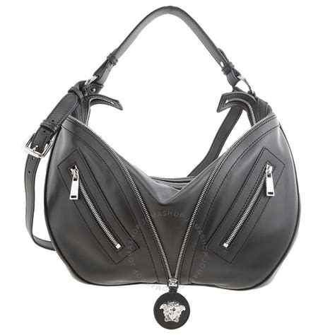 versace black hobo bag|Versace evening bag.